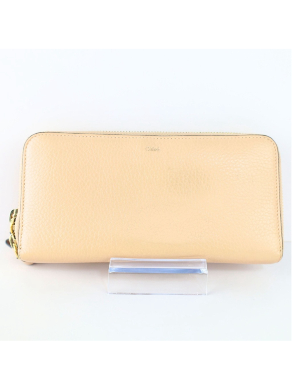 Chloe Alphabet Long Wallet For Women Beige NeutralLeather & Gold tone Hardware - Picture 2 of 16